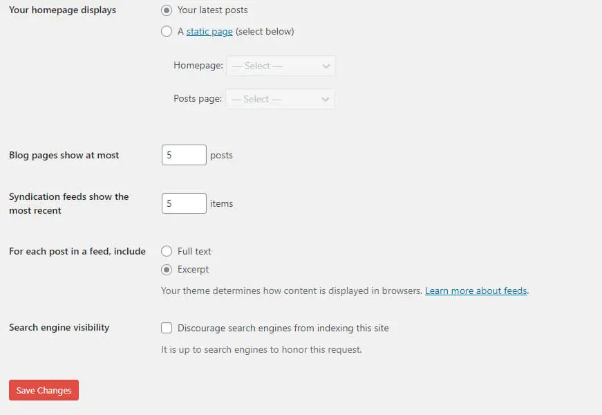 Konfigurasi indexing halaman
